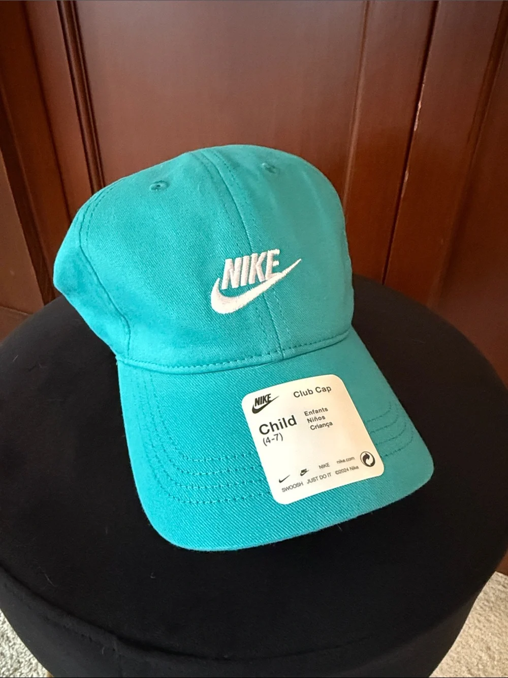 Nike Youth Club Cap Teal with White Swoosh
